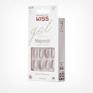 NEW! KISS Gel Fantasy Velvety Silver Nails